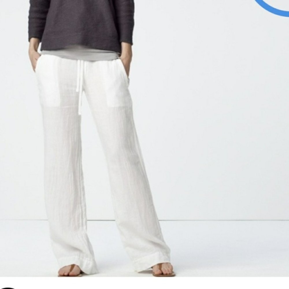 JAMES PERSE New White Linen, Wide Leg Pants, Sz 1